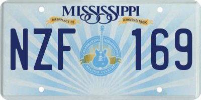 MS license plate NZF169