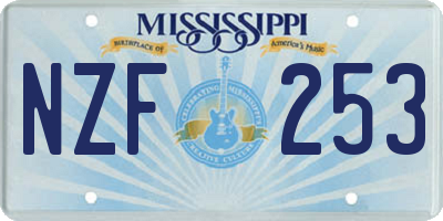 MS license plate NZF253