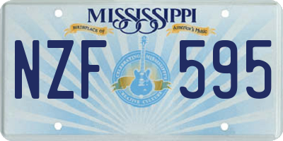 MS license plate NZF595