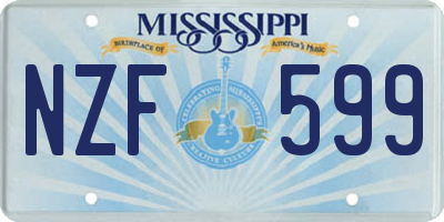 MS license plate NZF599