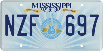 MS license plate NZF697