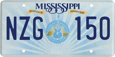MS license plate NZG150