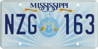 MS license plate NZG163