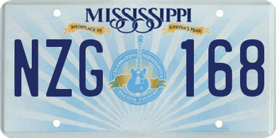 MS license plate NZG168