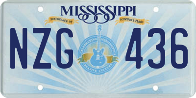 MS license plate NZG436