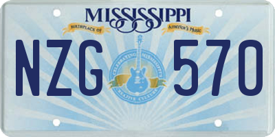 MS license plate NZG570