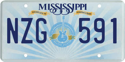 MS license plate NZG591