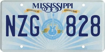 MS license plate NZG828