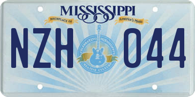 MS license plate NZH044