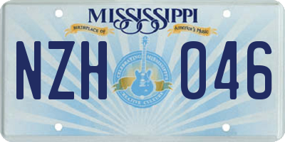 MS license plate NZH046