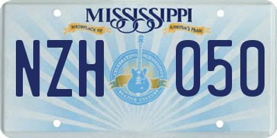 MS license plate NZH050