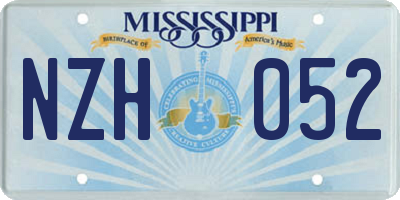 MS license plate NZH052