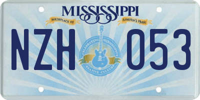 MS license plate NZH053