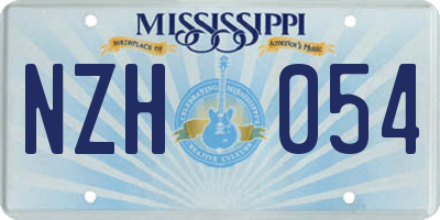MS license plate NZH054
