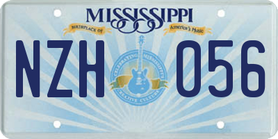MS license plate NZH056