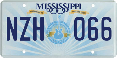 MS license plate NZH066