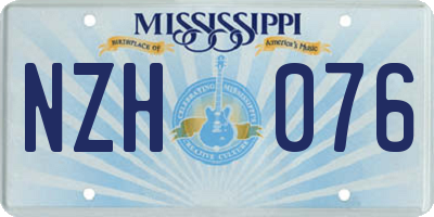 MS license plate NZH076