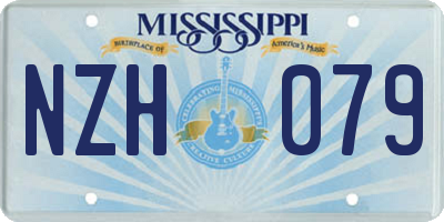 MS license plate NZH079