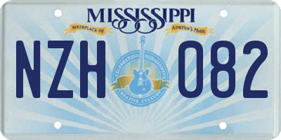 MS license plate NZH082