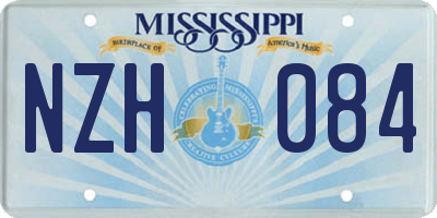 MS license plate NZH084