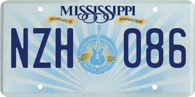 MS license plate NZH086