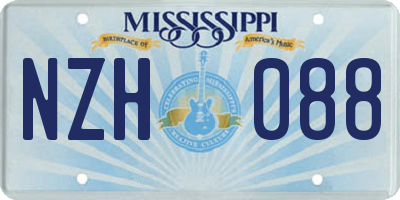 MS license plate NZH088