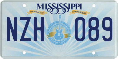 MS license plate NZH089