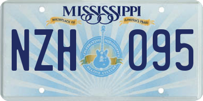 MS license plate NZH095