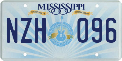 MS license plate NZH096
