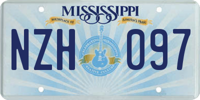 MS license plate NZH097