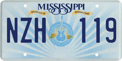 MS license plate NZH119