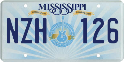 MS license plate NZH126