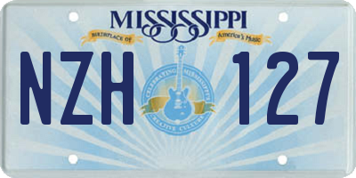 MS license plate NZH127