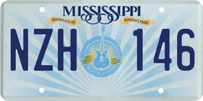 MS license plate NZH146
