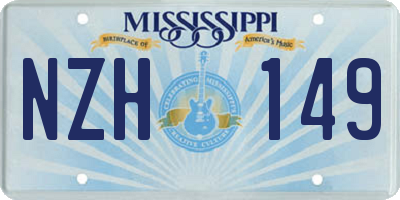 MS license plate NZH149