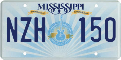 MS license plate NZH150