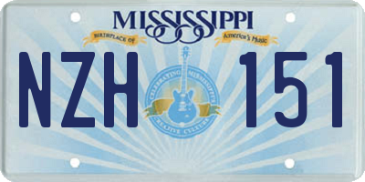 MS license plate NZH151