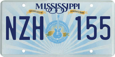 MS license plate NZH155