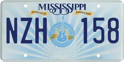 MS license plate NZH158
