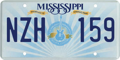 MS license plate NZH159