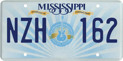 MS license plate NZH162