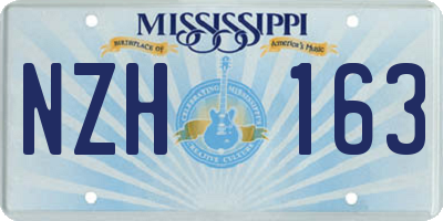 MS license plate NZH163
