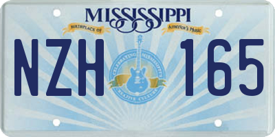 MS license plate NZH165
