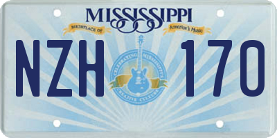 MS license plate NZH170