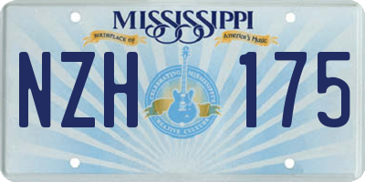 MS license plate NZH175