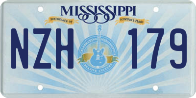 MS license plate NZH179