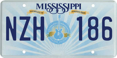 MS license plate NZH186