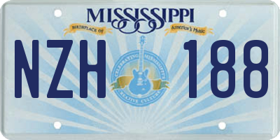 MS license plate NZH188