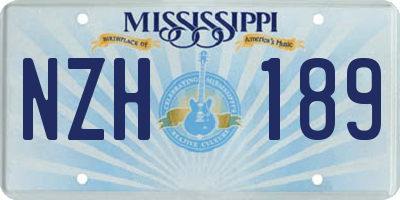 MS license plate NZH189