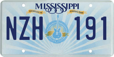 MS license plate NZH191